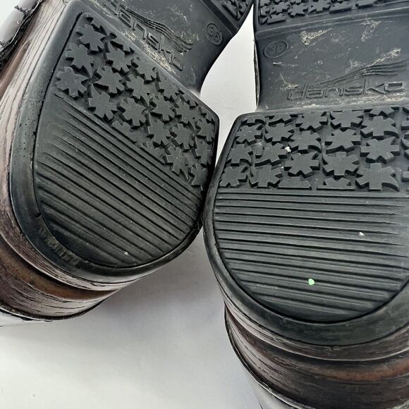 Dansko Brown Patent Leather Pro XP Clogs Size 38 Wavy - Picture 8 of 8